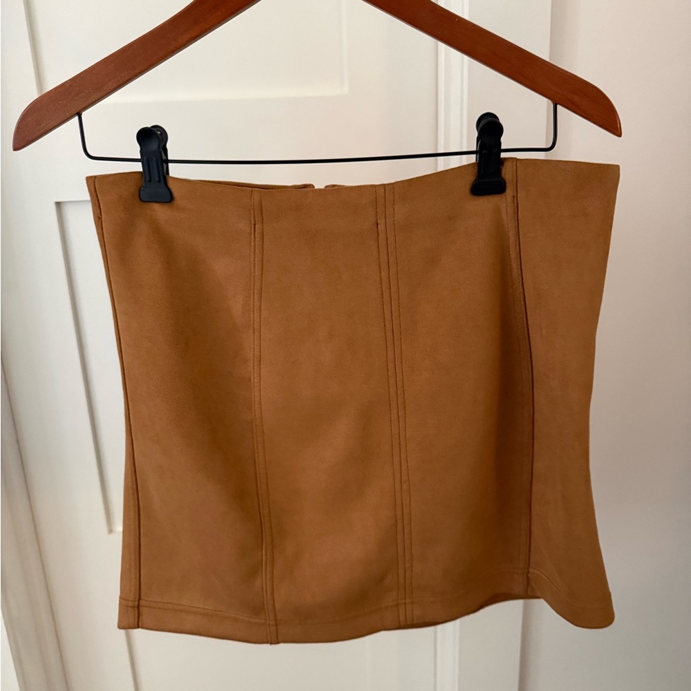 Tan Suede Women's Skirt